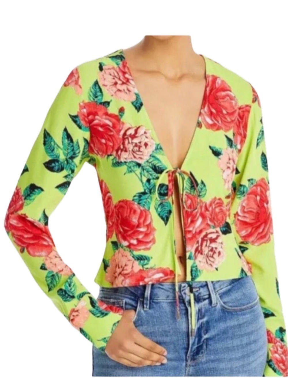 AFRM Floral Tie Front Top